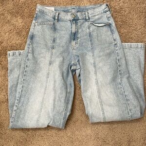Gap High-rise Wide-leg Acid Wash Jeans